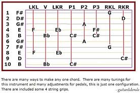 Amazon Com E9th Pedal Steel Chords Chart 10 String Guitar