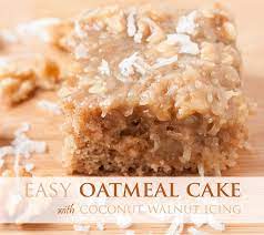 easy oatmeal cake with amazing coconut