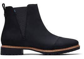 Water Resistant Black Leather Womens Cleo Boots