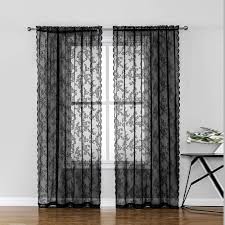 lace curtains black lace window