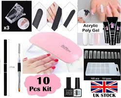 poly gel nail kit diy 10 pcs set poly