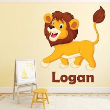 Custom Name Lion Wall Decal Sticker