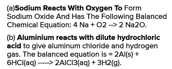 write the balanced chemical equations