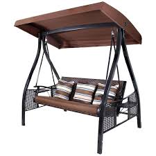 Deluxe Steel Frame Canopy Porch Swing
