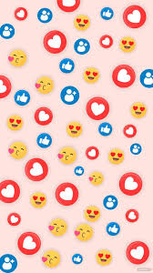 iphone heart emoji background in