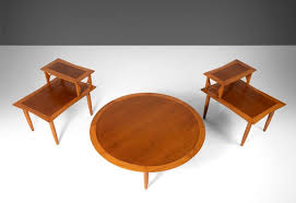 Round Coffee Table And Pair Of 2 Tier