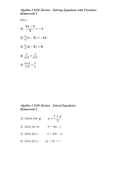Algebra 1 Eoc Review Point Slope Form