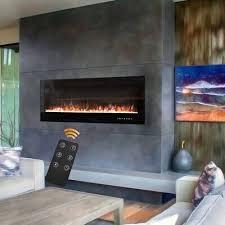 70 Inch Wall Mounted Electric Fire Led