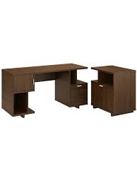Creatively utilize your available space by installing modernized cabinet computer table. Bush Madison Avenue Deskfile Walnut Office Depot