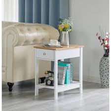 Sofa Side Table With Wooden Drawer