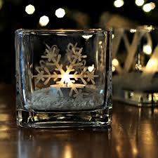 Snowflake Etched Candleholders Suburble