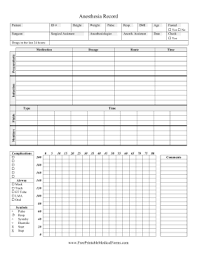77 Always Up To Date Anesthesia Chart Form