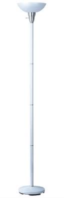 Park Madison Lighting Pmf 9147 30 Contemporary Design 72 Inch 150 Watt High Incandescent Torchiere Floor Lamp White Finish With Metal Shade
