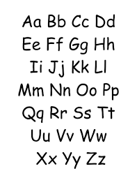 Simple Alphabet Chart That Contains Both Uppercase And