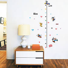 Mickey Mouse Height Measure Wall Stickers Nursery Kids Rooms