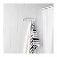 Efficient towel rack with 3 hooks. Ikea Bathroom Bedroom Towel Rack Hanger White Lazada