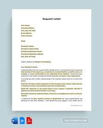 how to write a request letter format