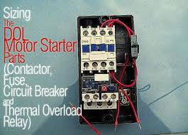 sizing the dol motor starter parts