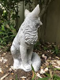 Stone Statue Fox Animal Figures Fox