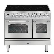 Double ovens, single ovens, ovens with specialty features, and those that cater to those who want the ultimate luxury features in their home kitchens. Pdi10ne3 100cm Nostalgie Series Freestanding Cooker With Double Oven And 6 Zone Induction Cooktop Stainless Steel Colour Options Available In Store Spartan Electrical