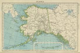 Details About Alaska Railways Mountains Bartholomew 1947 Old Vintage Map Plan Chart