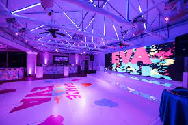 splatter paint neon bat mitzvah