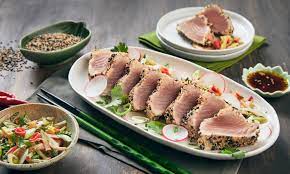 sesame crusted albacore tuna loin