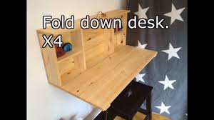 Set up your hinges, parallel to the bottom, 86 cm (34 inches) from the bottom degree on. Wooden Fold Down Desk Youtube