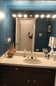 light fixture on a vanity mirror