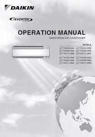 operational manuals daikin