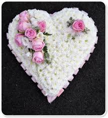Available in three sizes add names (see more details) national courier service available tel: Pink And White Funeral Heart Beautiful And Tasteful Flowers For All Occasions Brownhills Walsall 01543 453572
