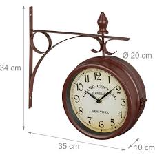 Relaxdays Double Sided Wall Clock
