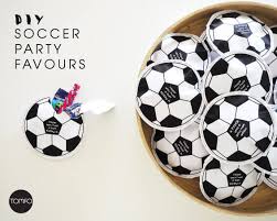 diy soccer party favours and a free