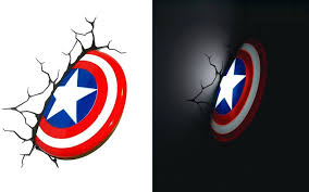 3d Deco Light Captain America Shield
