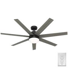 matte black indoor smart ceiling fan