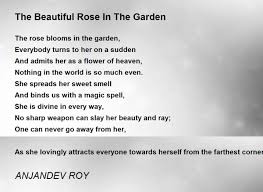 beautiful rose in the garden poem