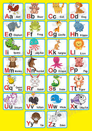 Abc Alphabet Animals Poster Educational Wall Chart Boy Girl Kids A4 A3 Ebay