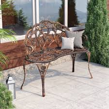 Garden Cast Iron Bench Recliner Chair