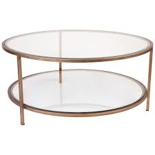 charlotte round glass top coffee table