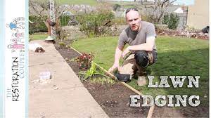 making lawn edging and flower beds