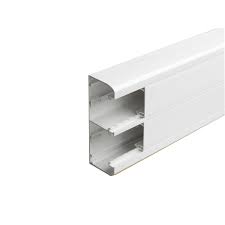 snap on trunking 2 compartments white