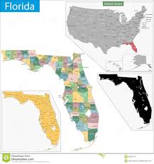 Florida Map Stock Vector Illustration Of Geographically