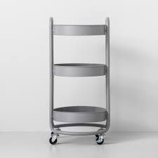 Round Metal Utility Cart Gray Made By Design Pot Storage