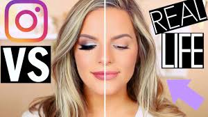 insram makeup vs real life casey