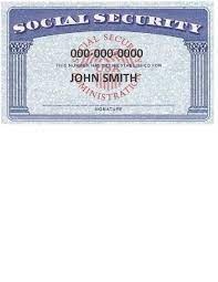 fake social security card templates