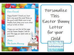 personalize an easter bunny letter for