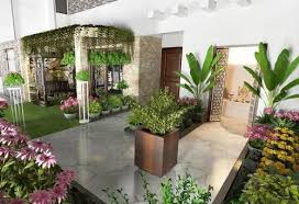 Bedroom Interior Terrace Garden Design