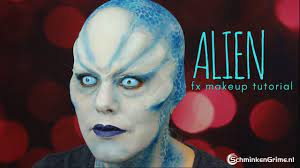 blue alien makeup tutorial special