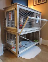 indoor rabbit cage made from 2 ikea