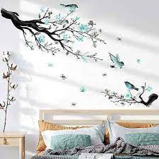 Watercolor Blue Flower Wall Decals